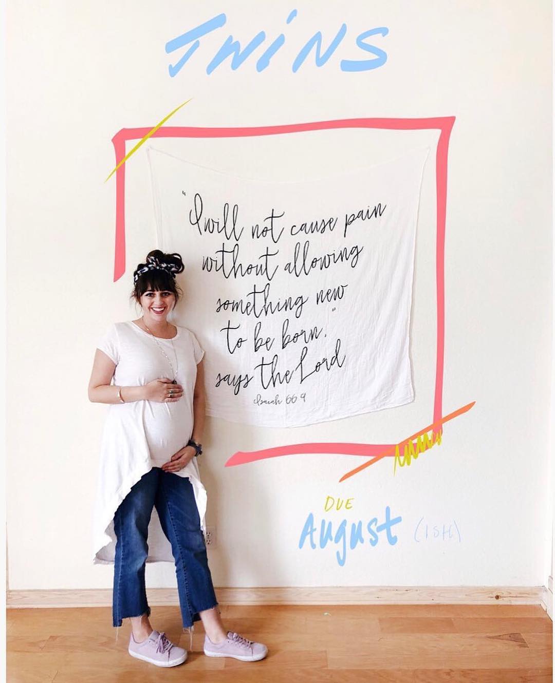 Isaiah 66:9 Scripture swaddle and wall art by Modern Burlap