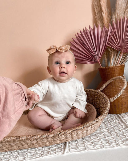 Organic Long Sleeve Romper | GOTS Certified Organic Cotton | Solid Colors