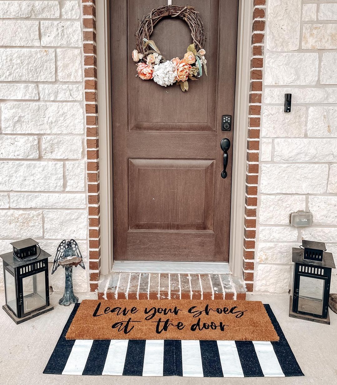 Leave Your Shoes at the Door XL coconut coir doormat by Modern Burlap