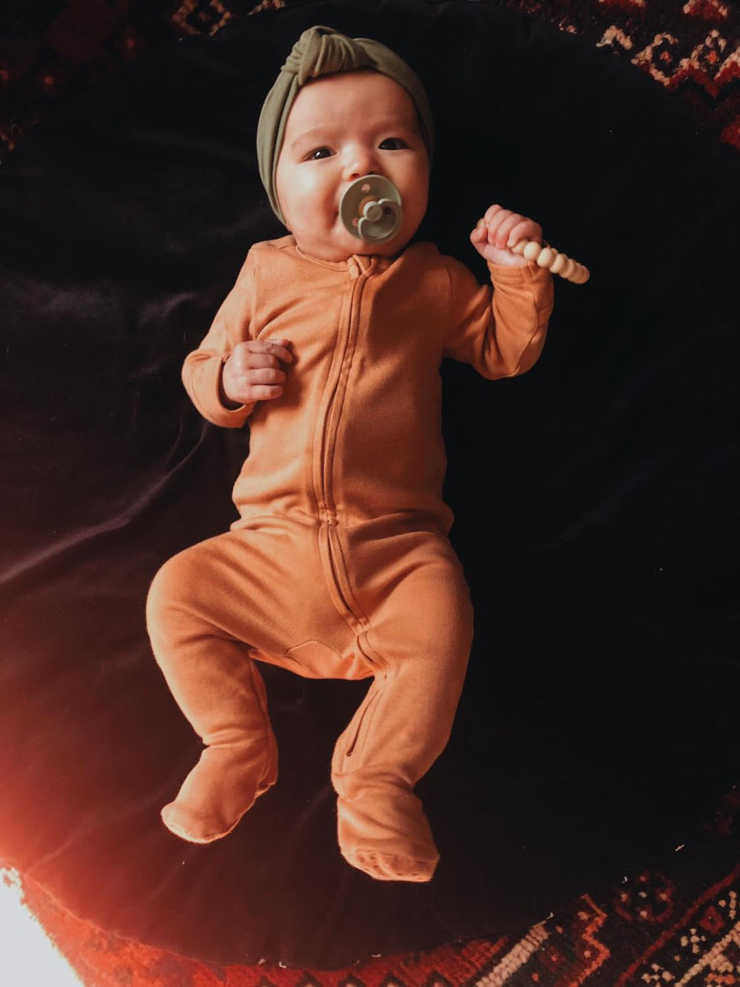 Organic Zip Footie | GOTS Certified Organic Cotton | Solid Colors