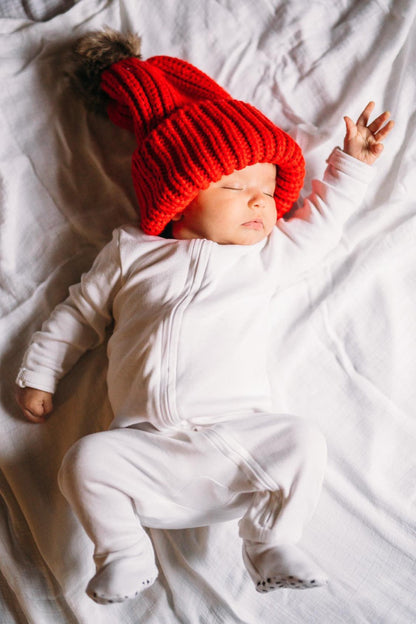 Organic Zip Footie | GOTS Certified Organic Cotton | Solid Colors