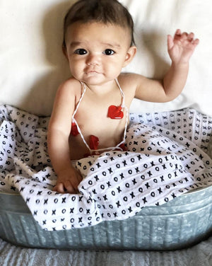 Organic Swaddle XO – Modern Burlap