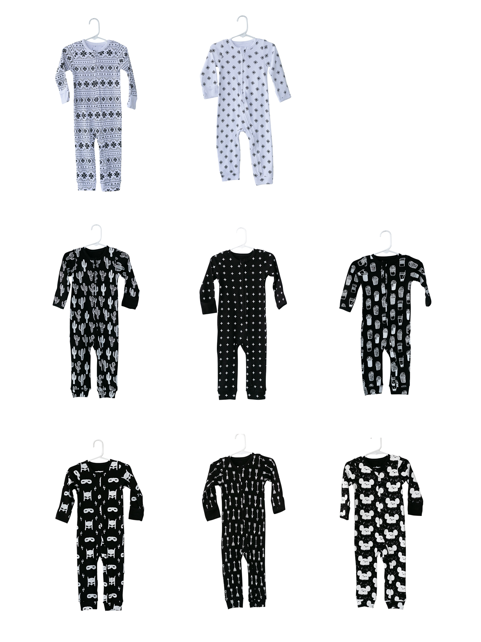 Signature print organic Zip Coverall by Modern Burlap