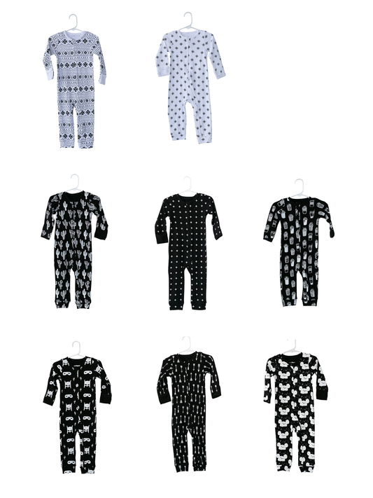 Signature print organic Zip Coverall by Modern Burlap