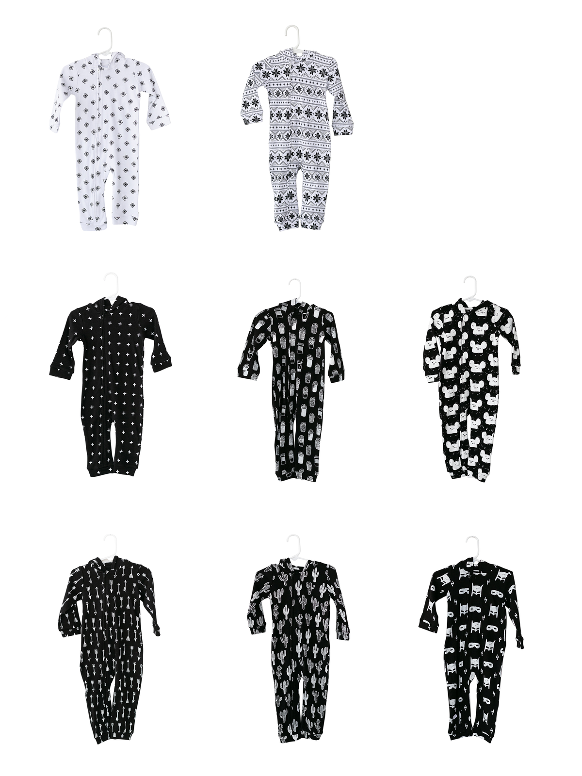 Organic Hoodie Zip Coverall | GOTS Certified Organic Cotton | Signature Prints