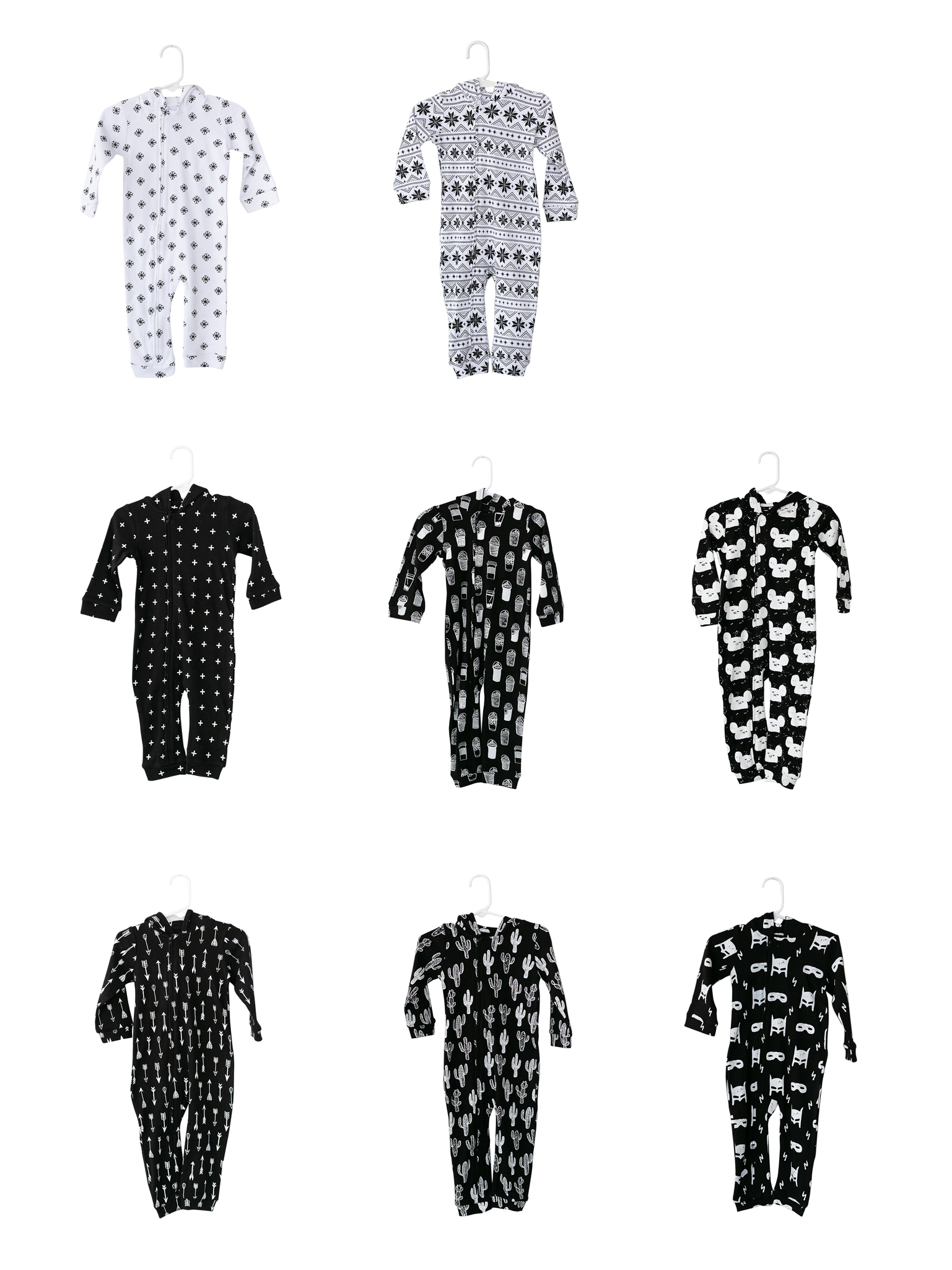 Organic Hoodie Zip Coverall | GOTS Certified Organic Cotton | Signature Prints